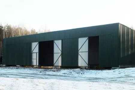 Холодный ангар пиломатериалов размером р-ом 6х25 м